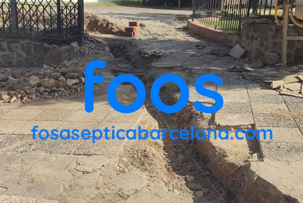 Fotos de la instalación de fosa séptica en Barcelona