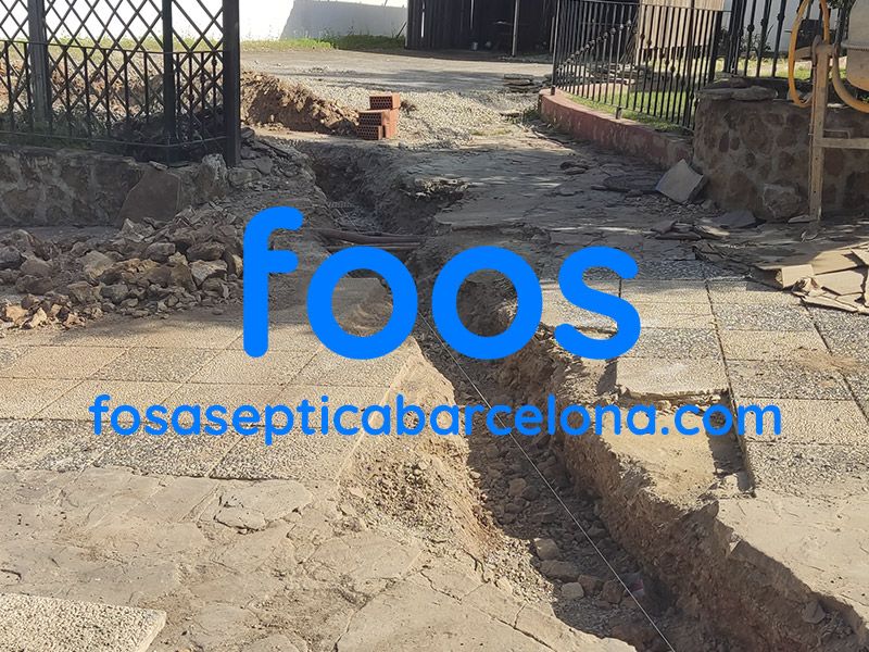 Fotos de la instalación de fosa séptica en Barcelona